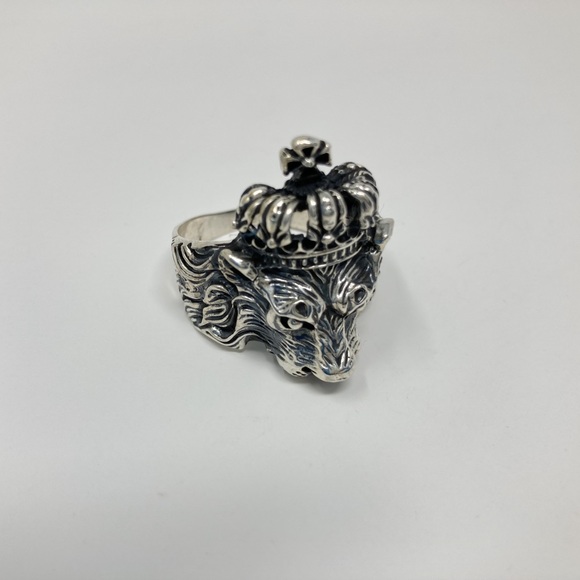 Crown Lion King ring sterling silver 925 for men - Picture 6 of 9